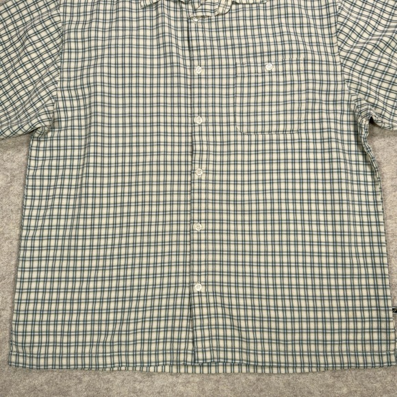 Vtg Ocean Pacific OP Shirt Mens Large Green Yellow Plaid Button Up Skate Surf - Picture 3 of 10